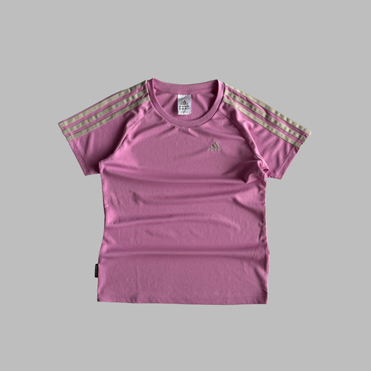 Y2K Adidas Activewear Three Stripe Top - S/M