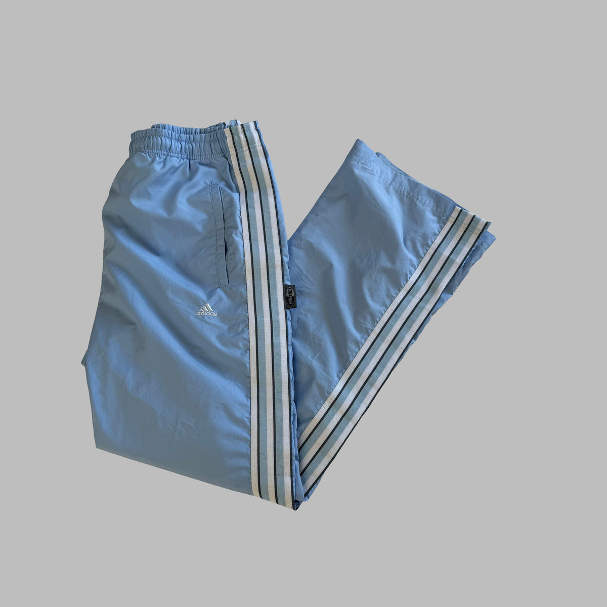 Y2K Adidas Three Stripe Flared Track Pants - S