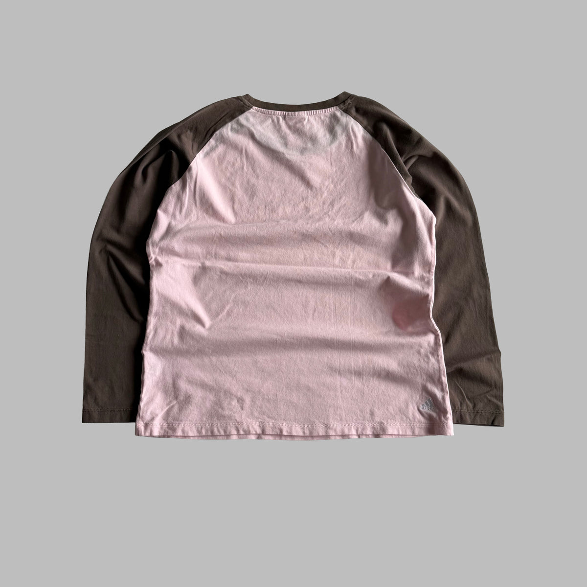 Y2K Adidas Spell Out Raglan Long Sleeve - M
