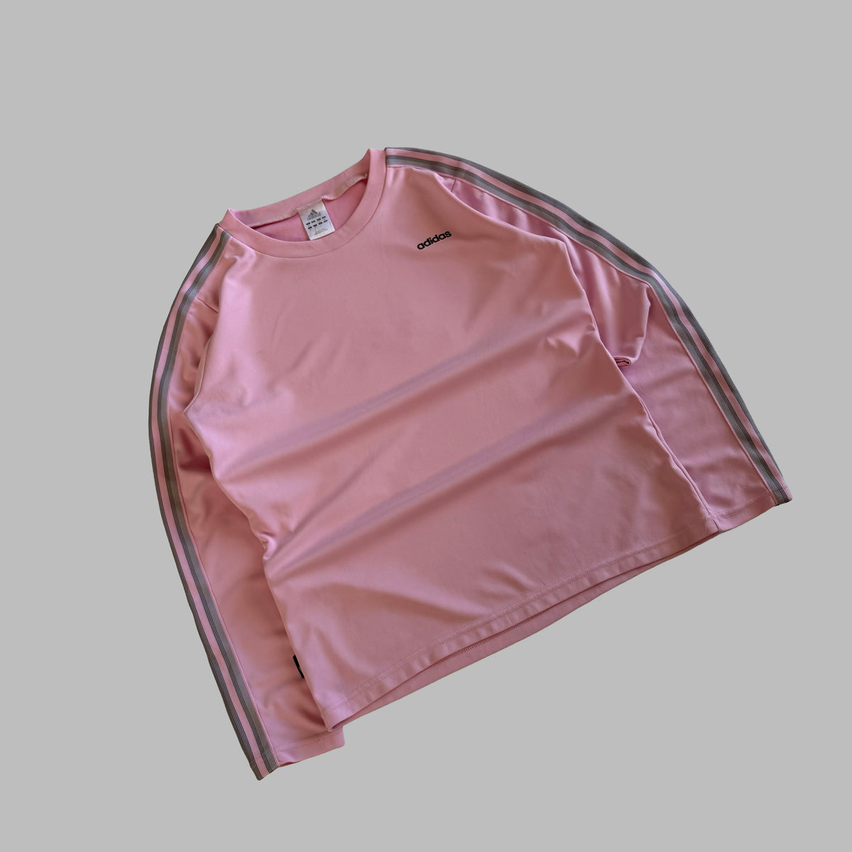 Y2K Adidas Activewear Three Stripe Long Sleeve - L