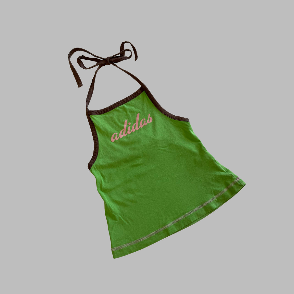 Y2K Adidas Spell Out Halter Top - XS
