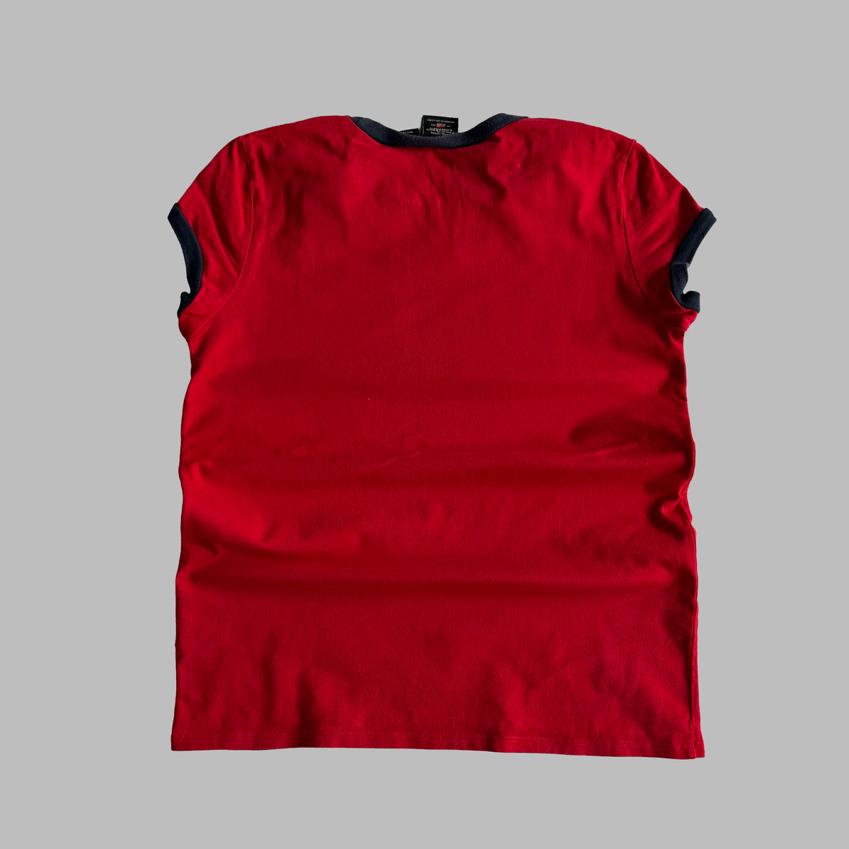 Y2K Ralph Lauren Polo Jeans Co Printed Ringer Baby Tee - S