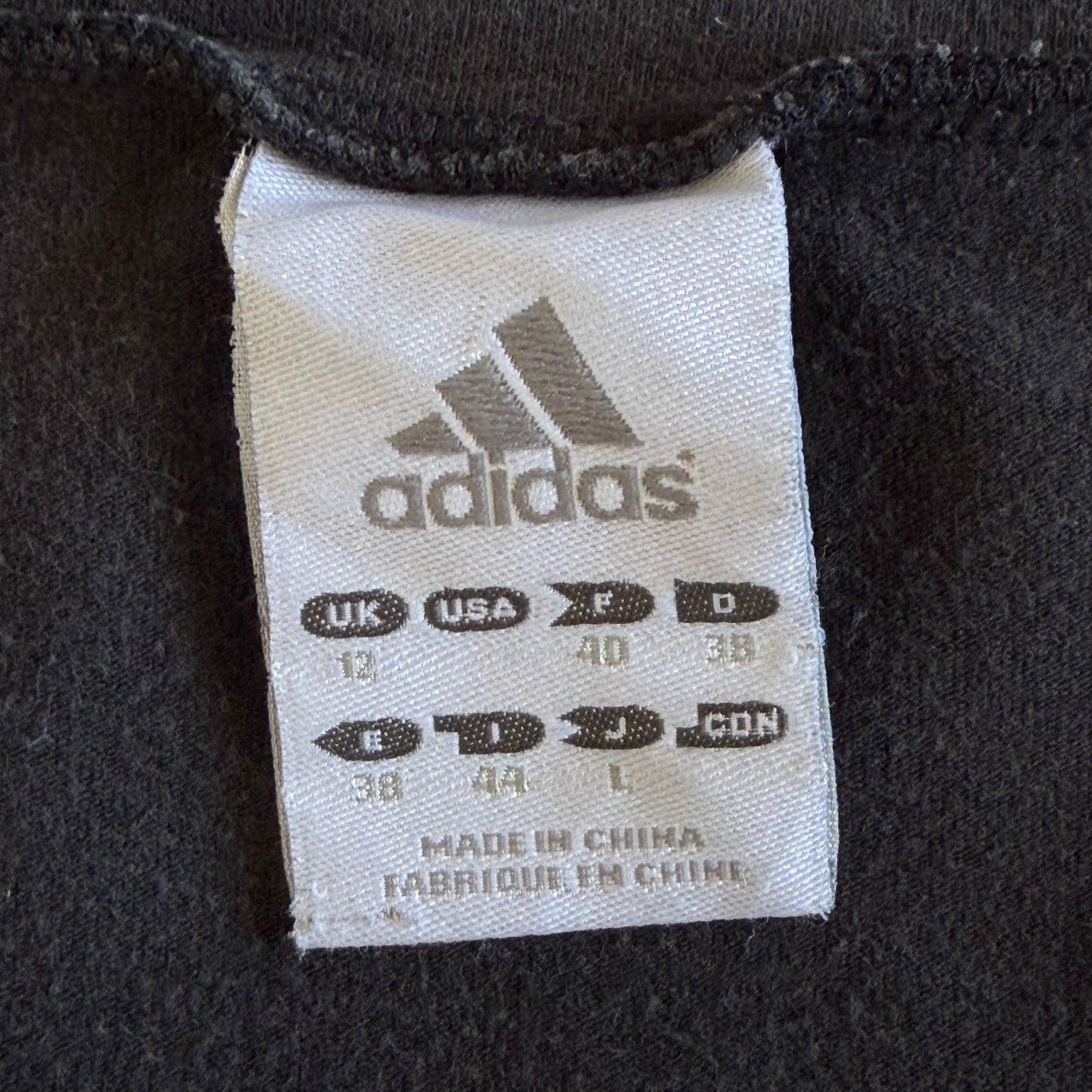 Y2K Adidas Spell Out 3/4 Sleeve Top - M