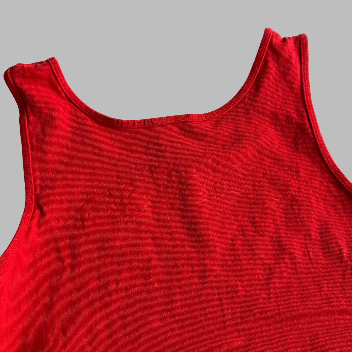 Y2K Adidas Three Stripe Spell Out Tank - S