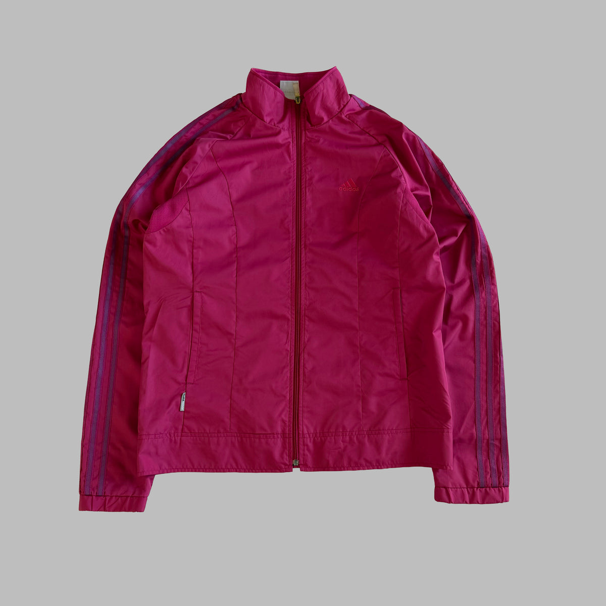 Y2K Adidas Three Stripe Track Jacket - M