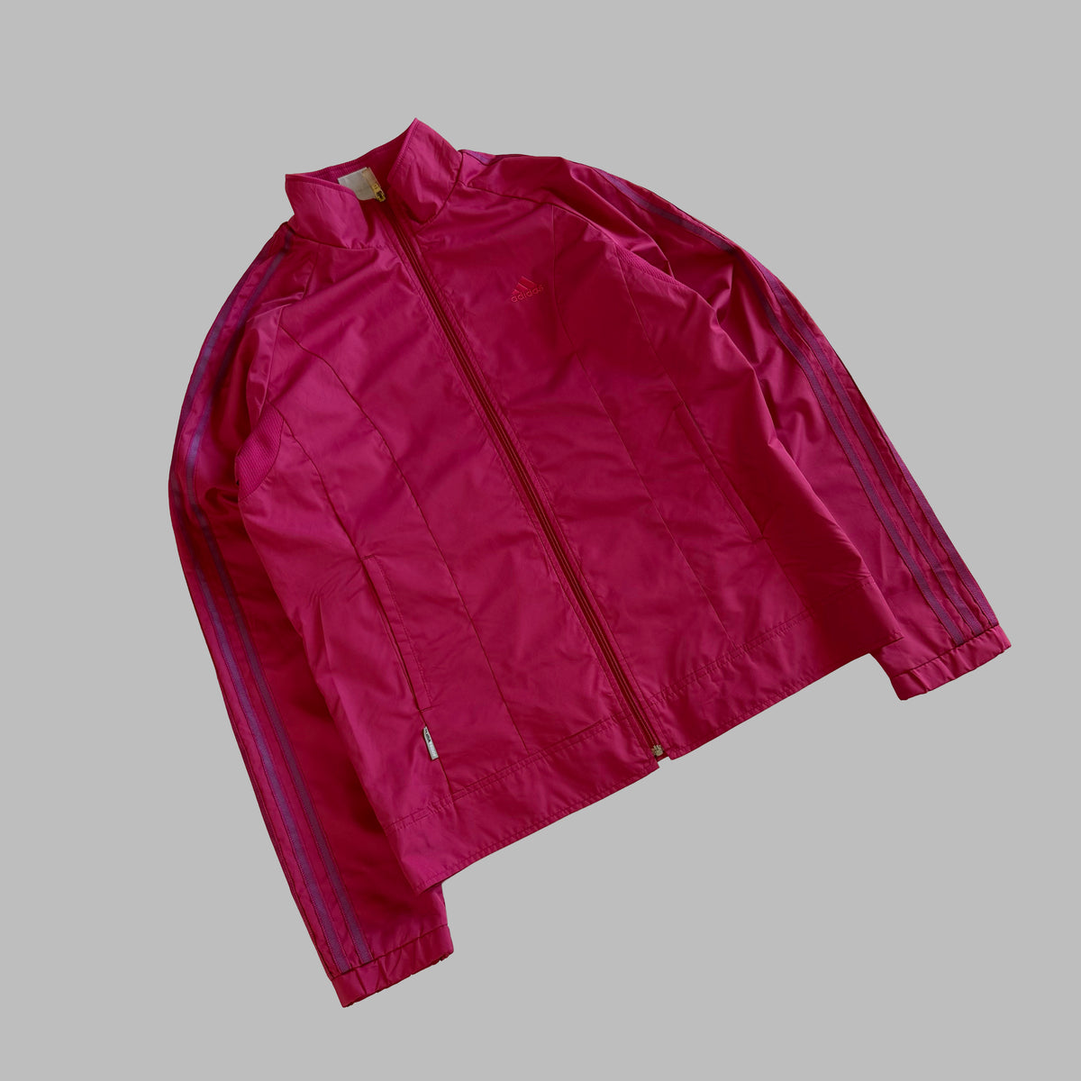 Y2K Adidas Three Stripe Track Jacket - M