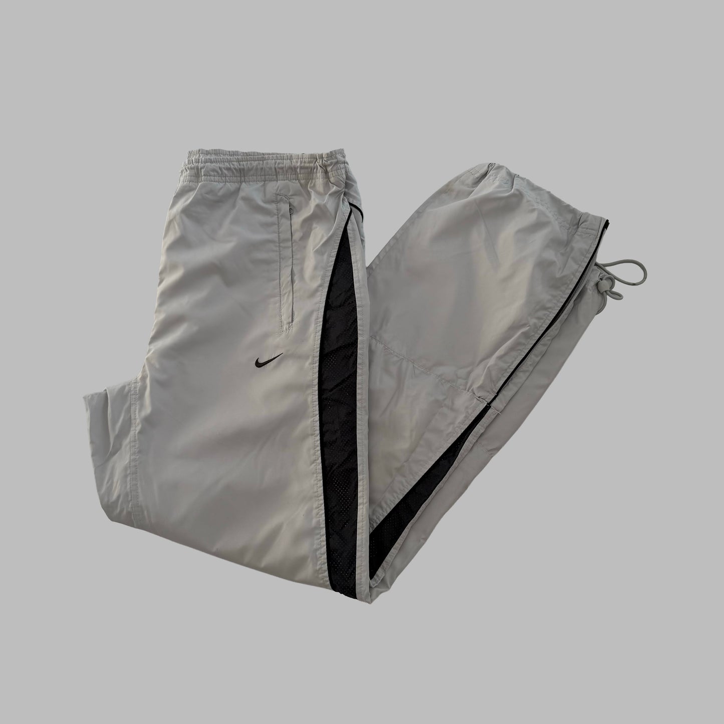 Y2K Nike Baggy Striped Track Pants - M