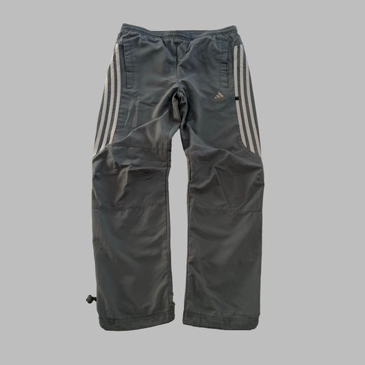 Y2K Adidas Three Stripe Baggy Track Pants - XS