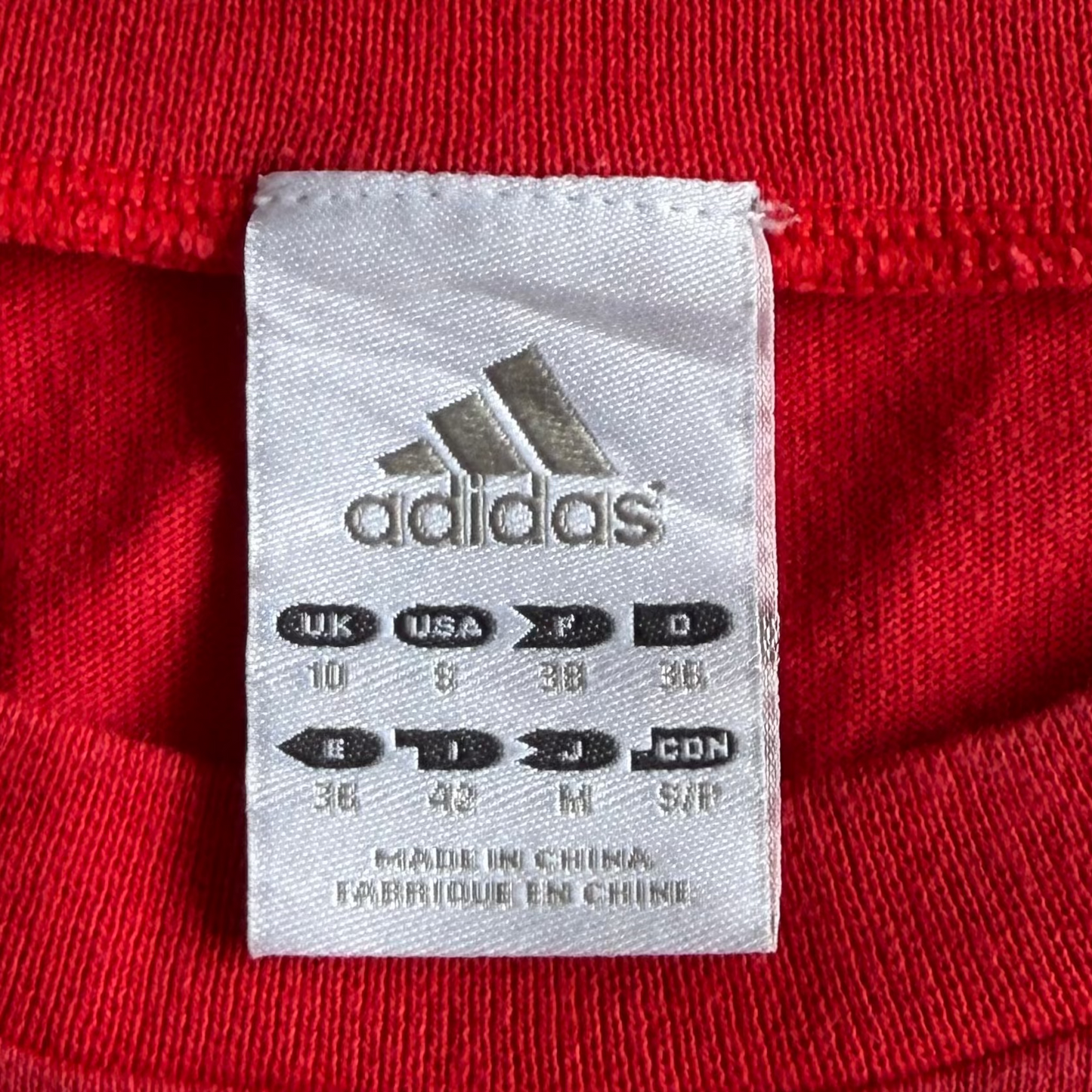 Y2K Adidas Spell Out Two Tone Long Sleeve - S