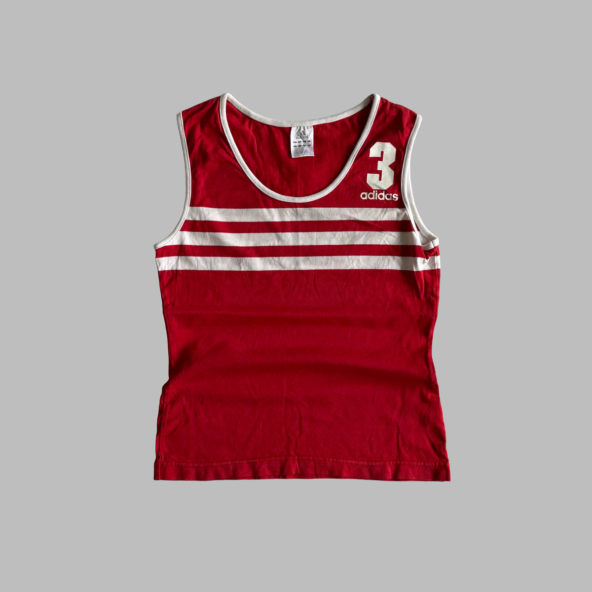 Y2K Adidas Three Stripe Tank - M