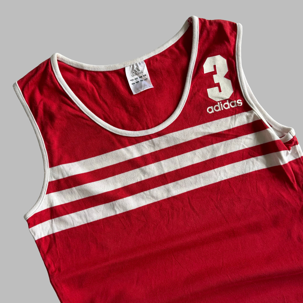 Y2K Adidas Three Stripe Tank - M