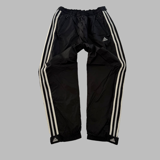 90s Adidas Three Stripe Wide Leg Track Pants - L