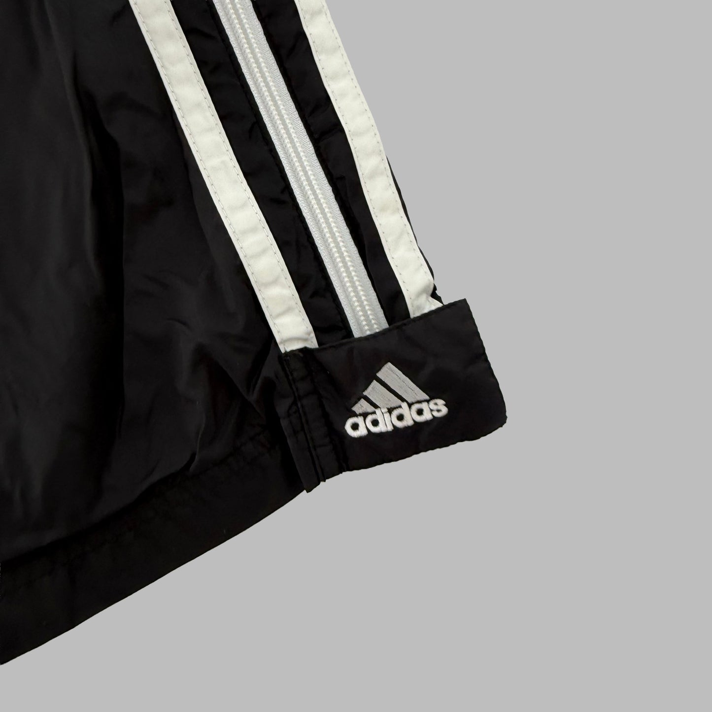 90s Adidas Three Stripe Wide Leg Track Pants - L
