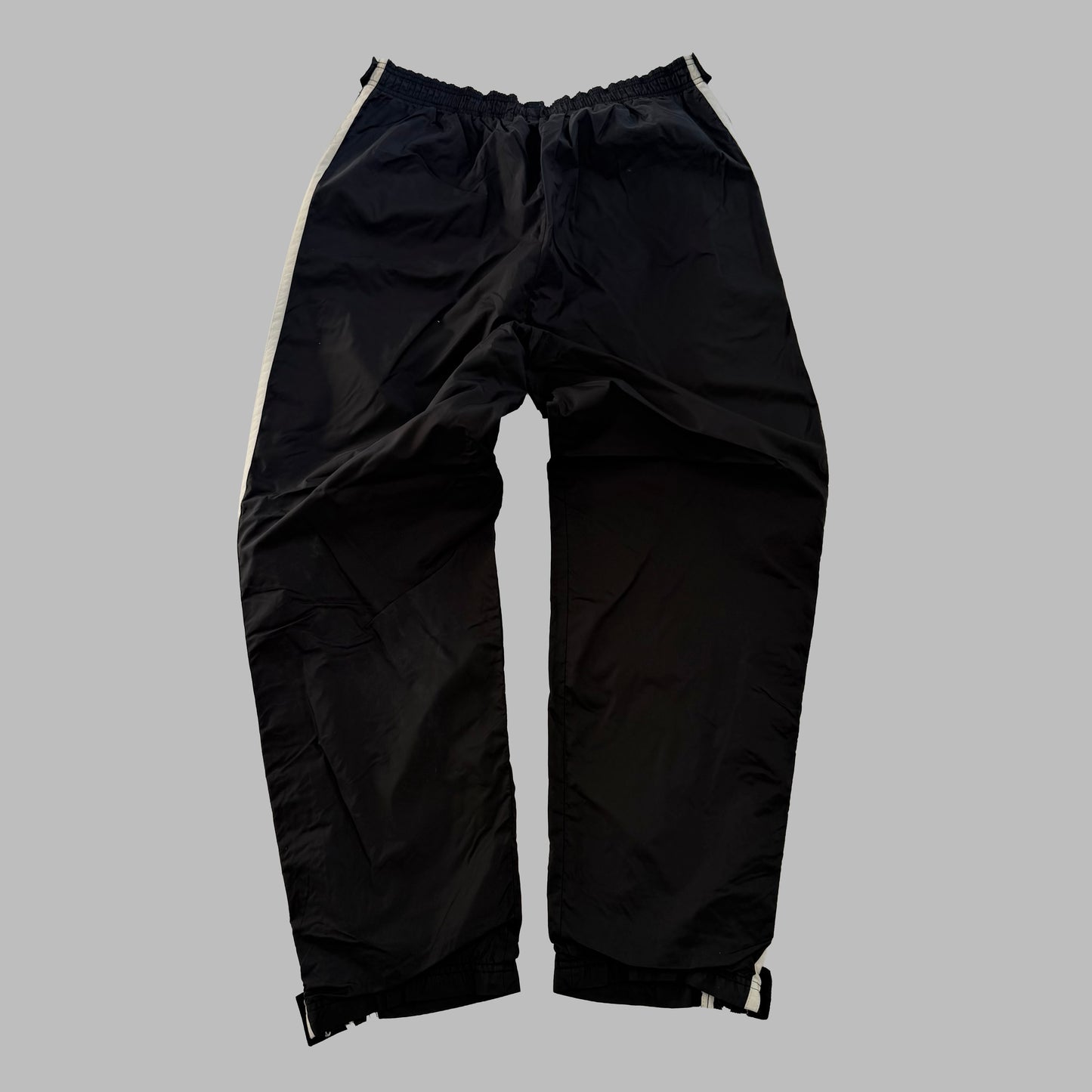 90s Adidas Three Stripe Wide Leg Track Pants - L