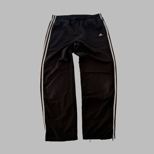 Y2K Adidas Three Stripe wide Leg Track Pants - M