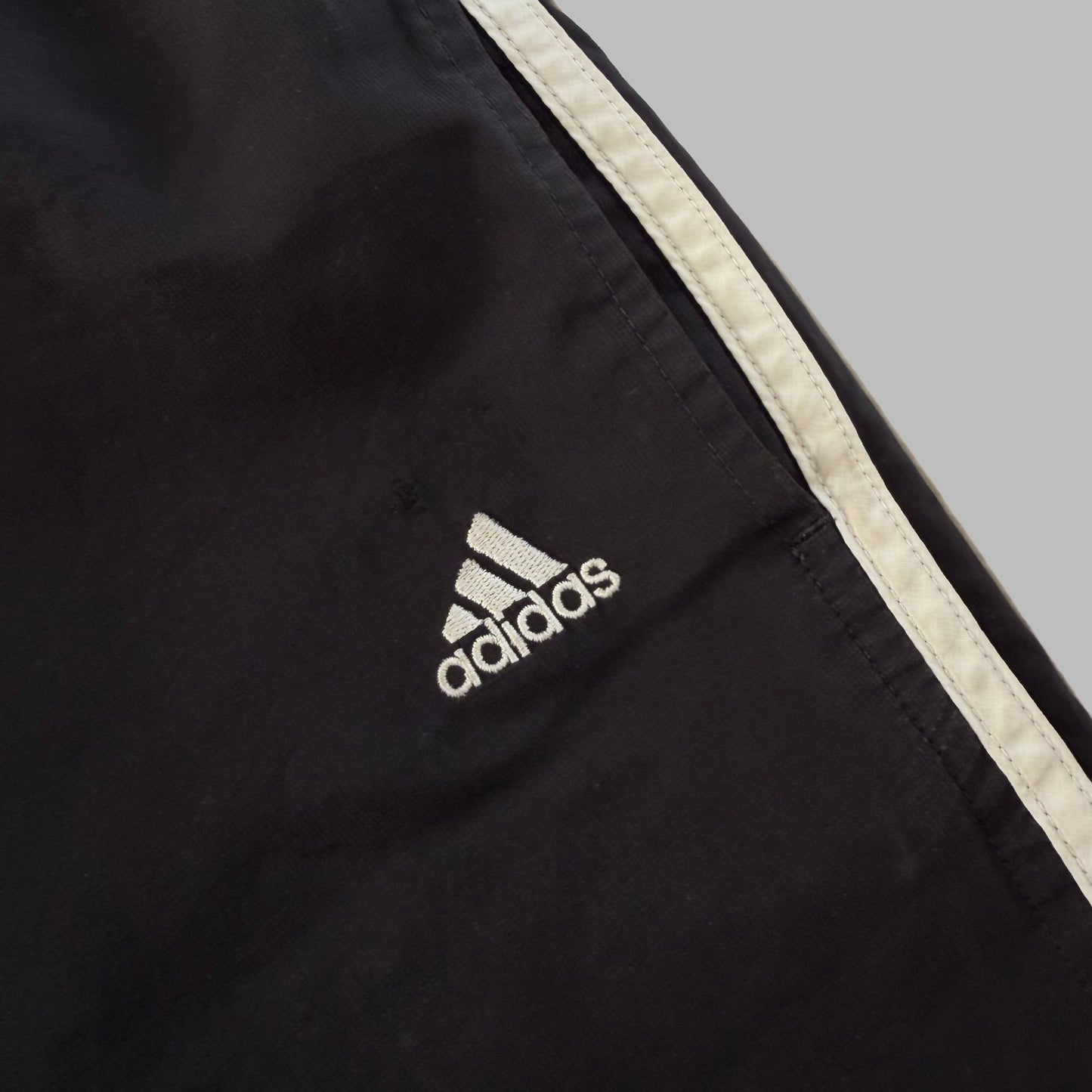 Y2K Adidas Three Stripe wide Leg Track Pants - M
