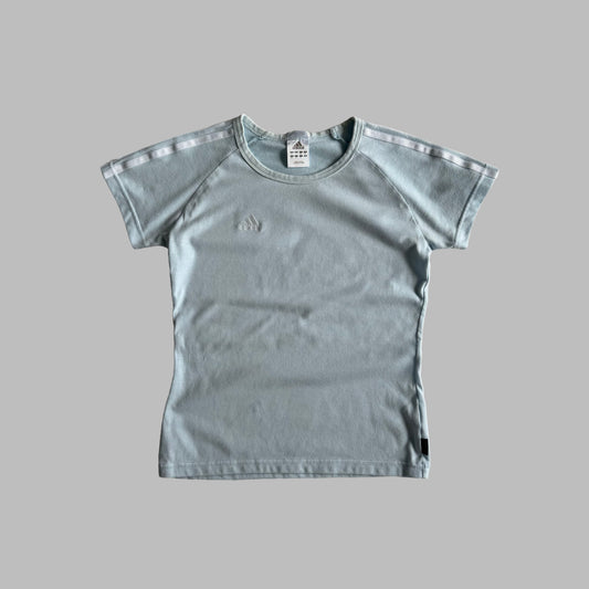 Y2K Adidas Three Stripe Baby Tee - S
