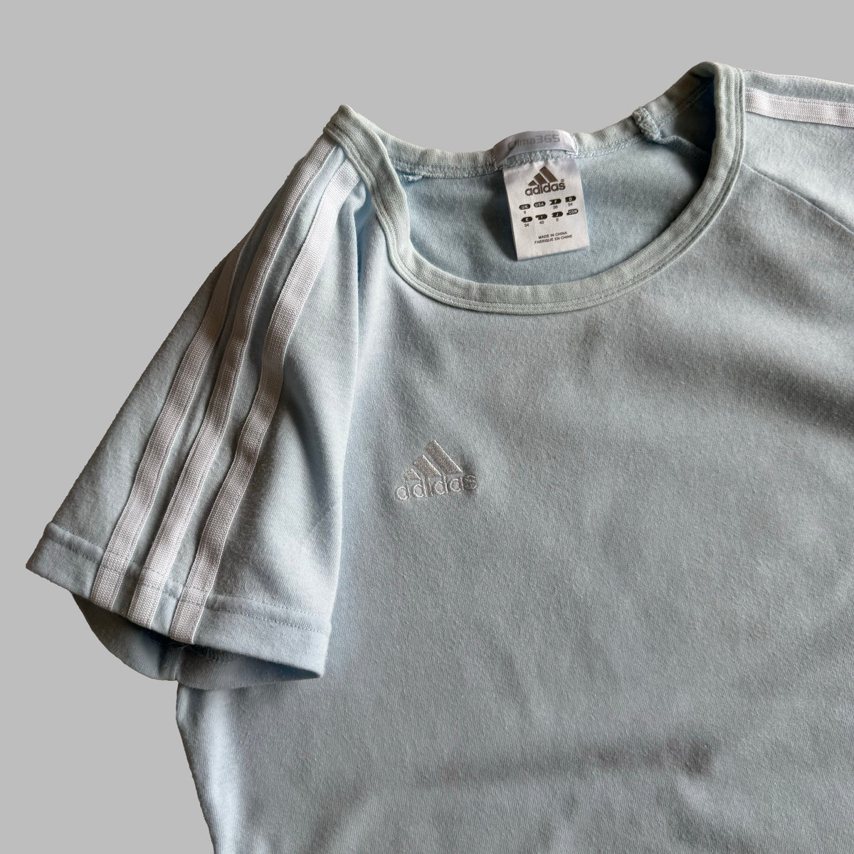 Y2K Adidas Three Stripe Baby Tee - S