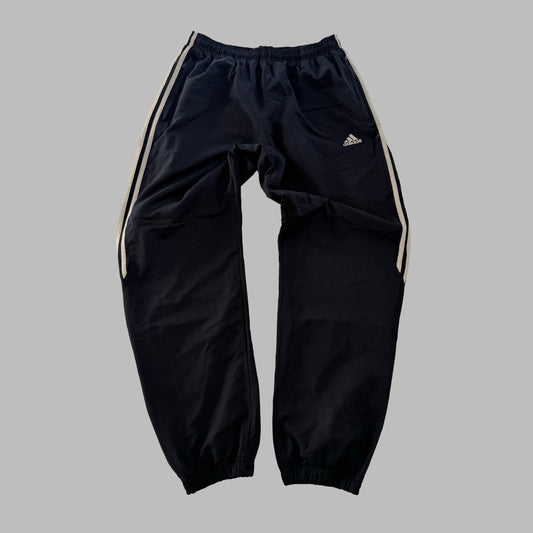 Y2K Adidas Three Stripe Baggy Track Pants - L