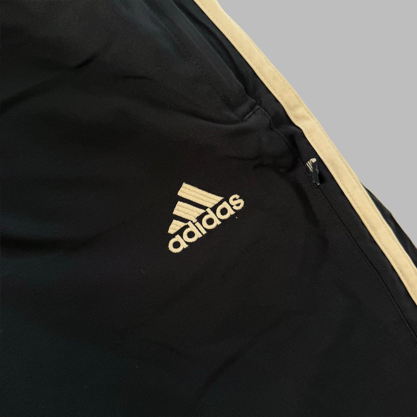 Y2K Adidas Three Stripe Baggy Track Pants - L