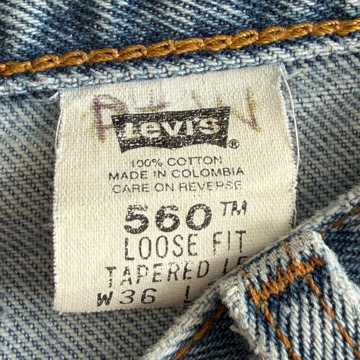 90s Levis Paper Tag Barrel Leg Jeans - 36 x 30