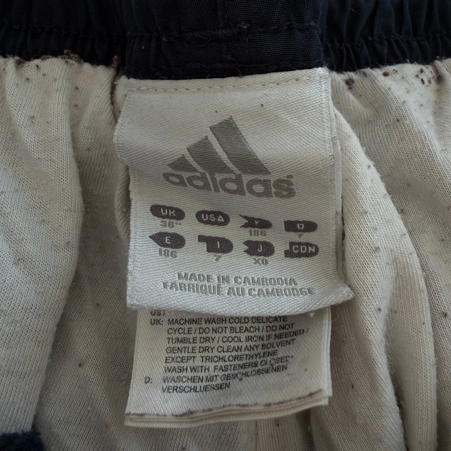Y2K Adidas Three Stripe Baggy Track Pants - L