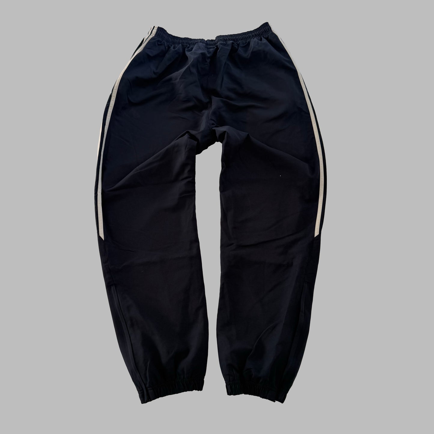Y2K Adidas Three Stripe Baggy Track Pants - L