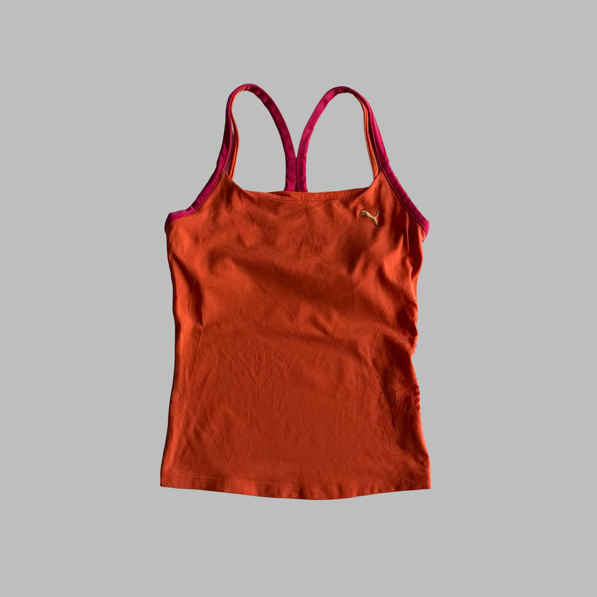 Y2K Puma Floral Racerback Activewear Tank - M