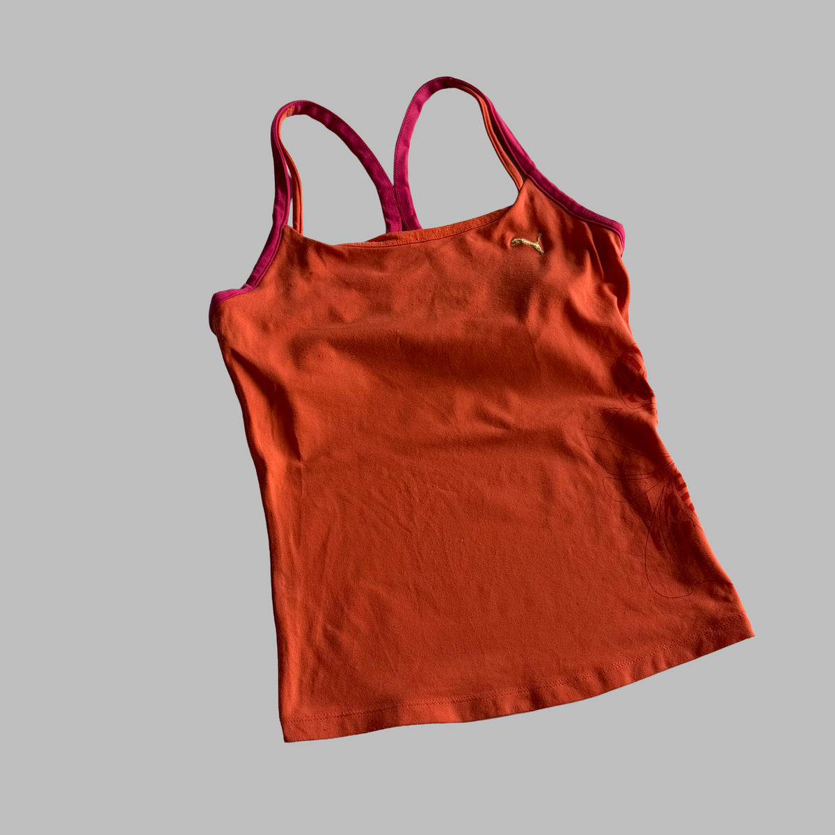 Y2K Puma Floral Racerback Activewear Tank - M