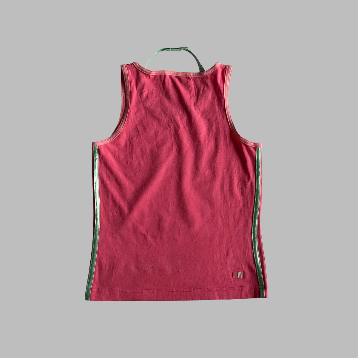 Y2K Adidas Spell Out Halter Activewear Tank - S