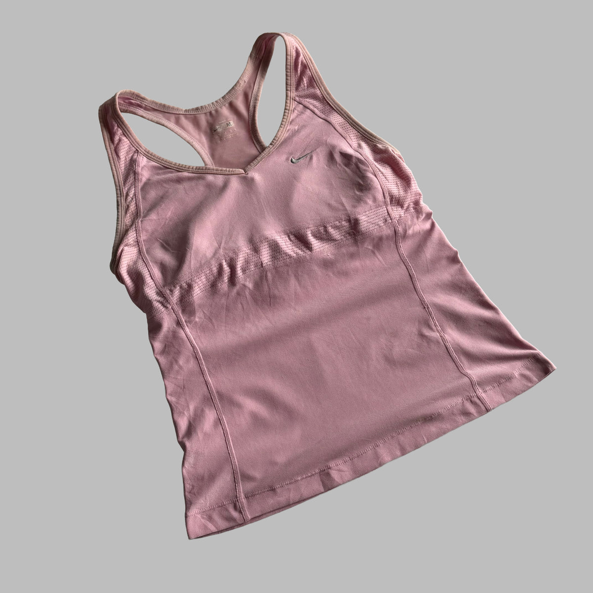 Y2K Nike Fitted Racerback Activewear Tank - M