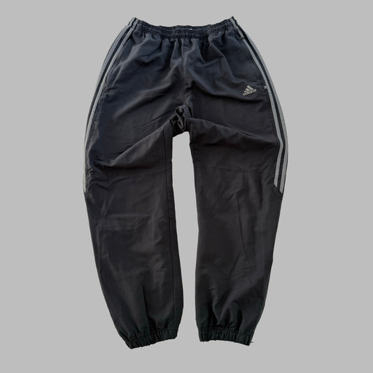 Y2K Adidas Three Stripe Baggy Track Pants - M