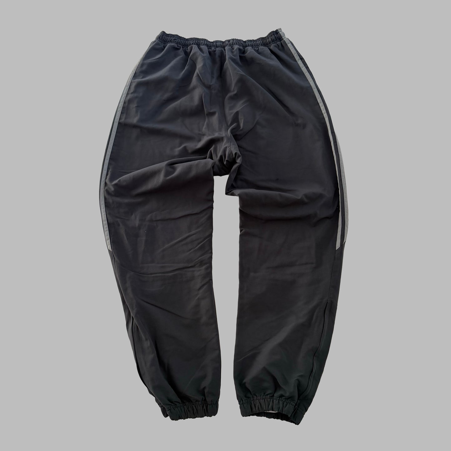 Y2K Adidas Three Stripe Baggy Track Pants - M