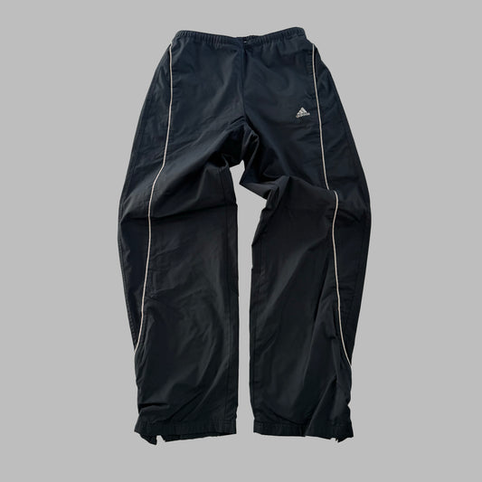 Y2K Adidas Striped Wide Leg Track Pants - S