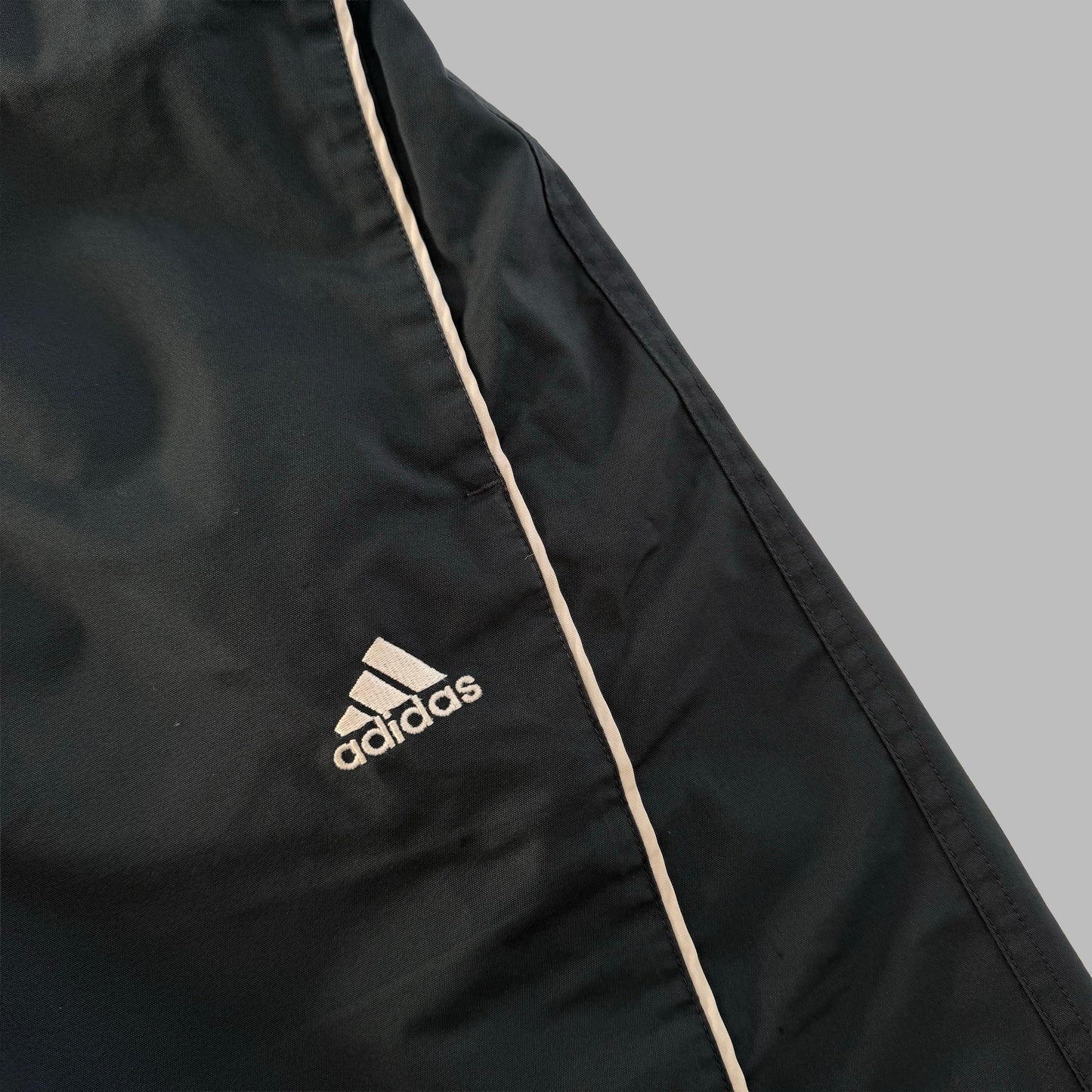 Y2K Adidas Striped Wide Leg Track Pants - S