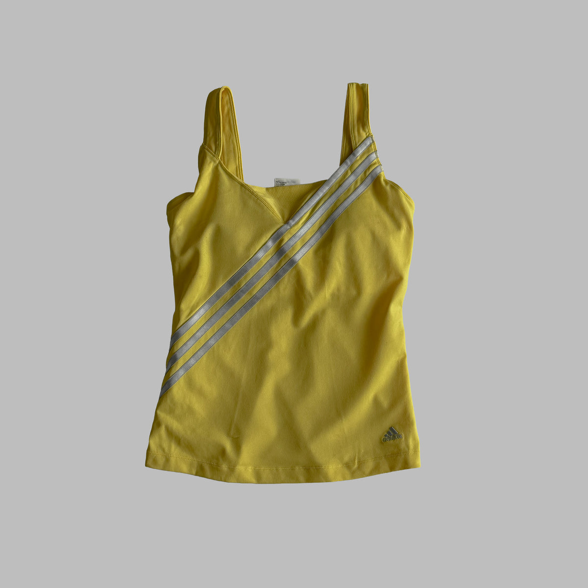 Y2K Adidas Three Stripe Activewear Tank - M