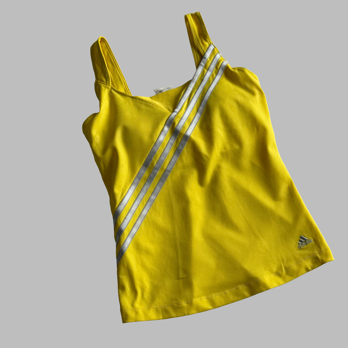 Y2K Adidas Three Stripe Activewear Tank - M