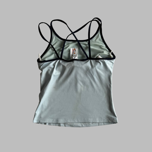 Y2K Adidas Cross Back Activewear Top - M