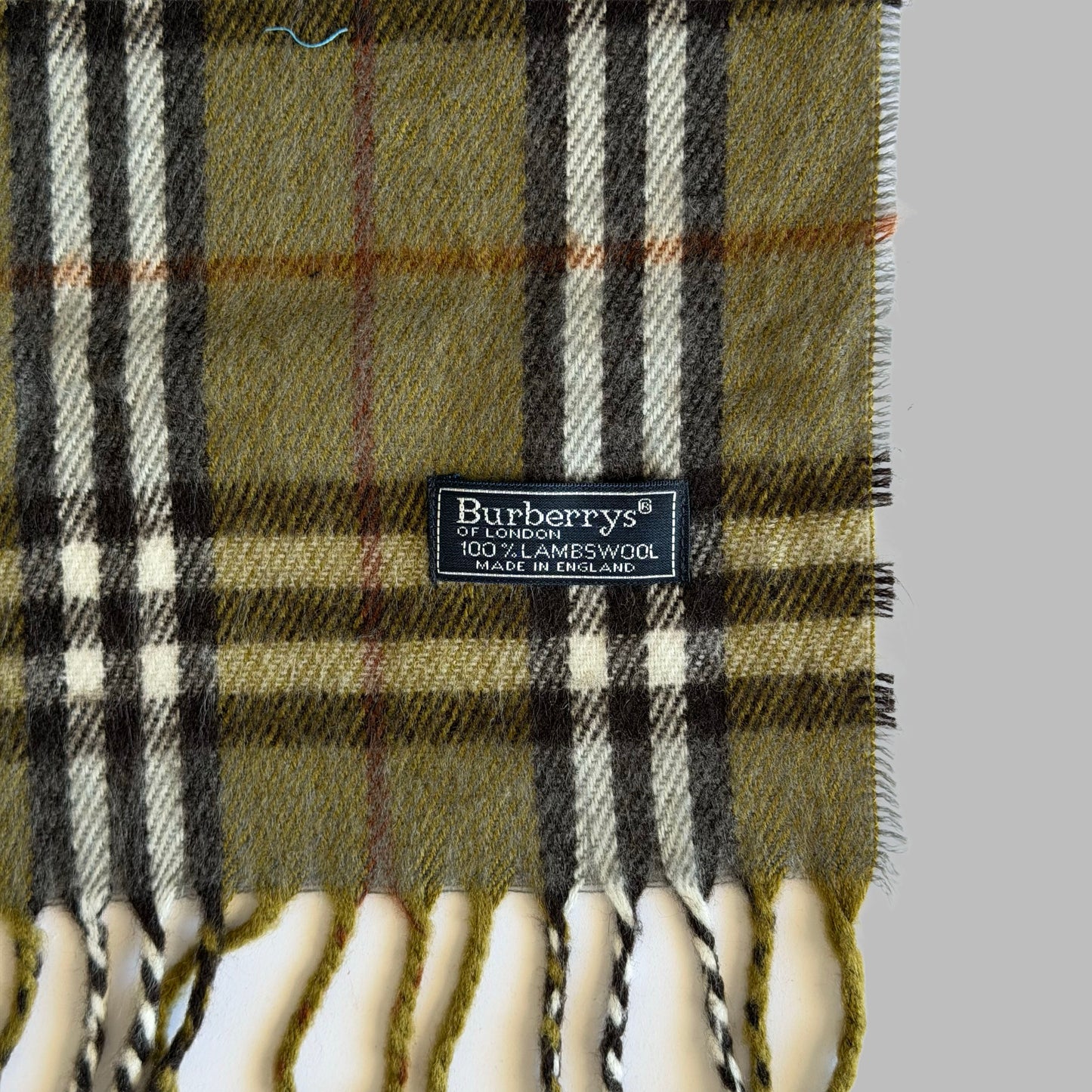90s Burberry Lambswool Check Scarf