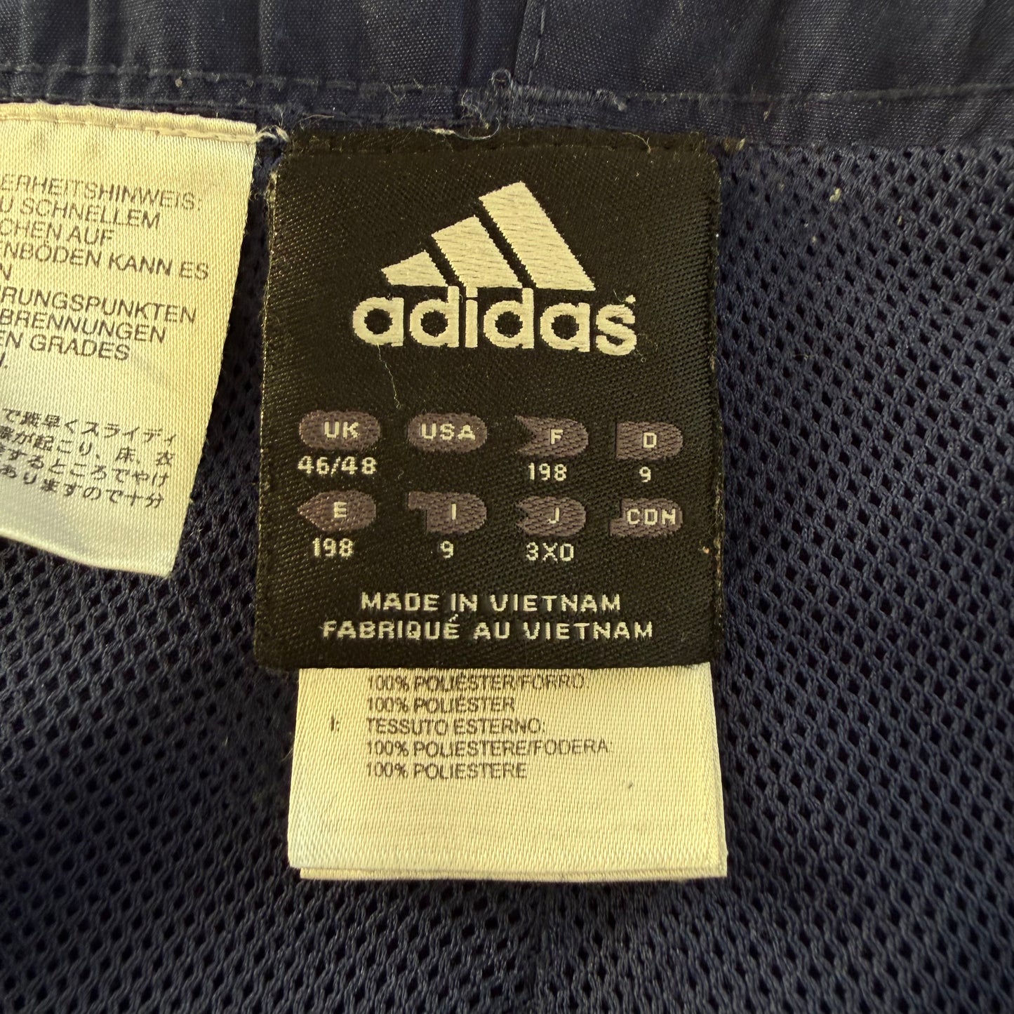 Y2K Adidas Three Stripe Straight Leg Track Pants - XL