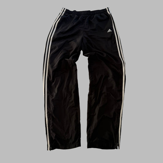 Y2K Adidas Three Stripe Straight Leg Track Pants - M