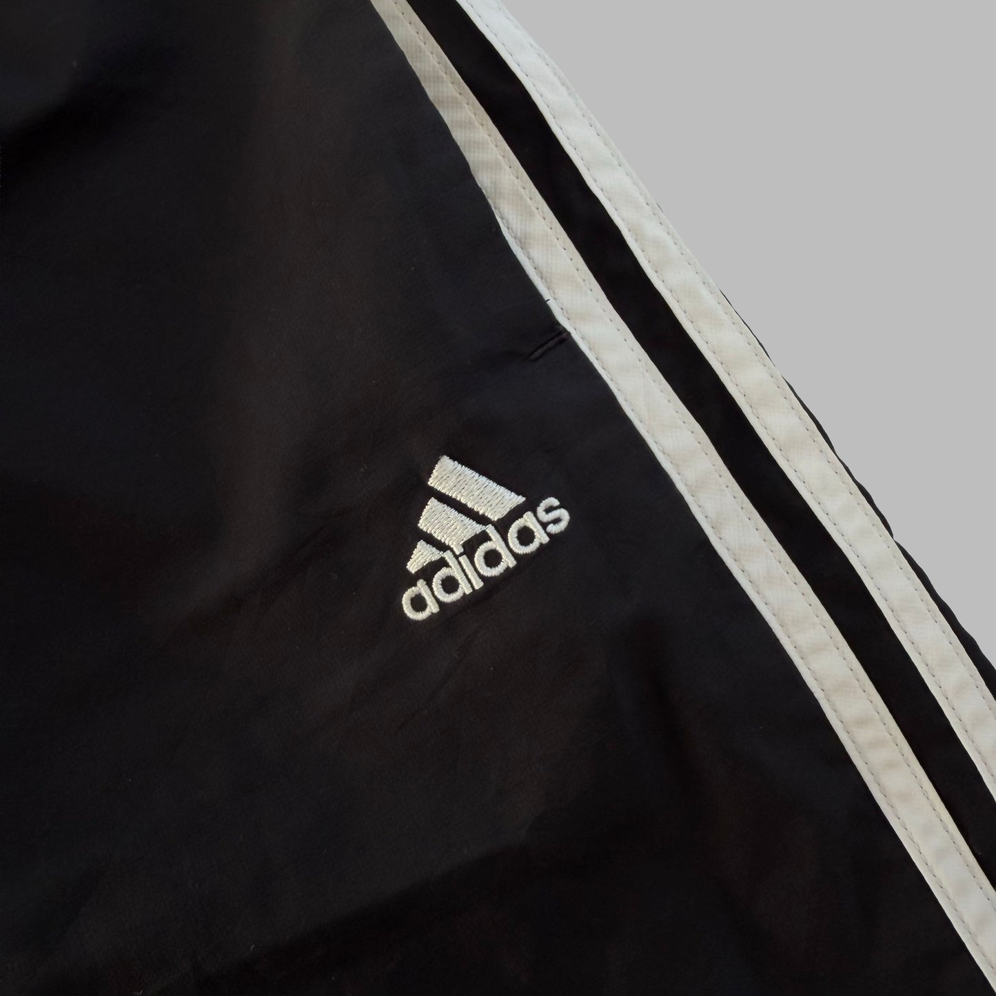 Y2K Adidas Three Stripe Straight Leg Track Pants - M