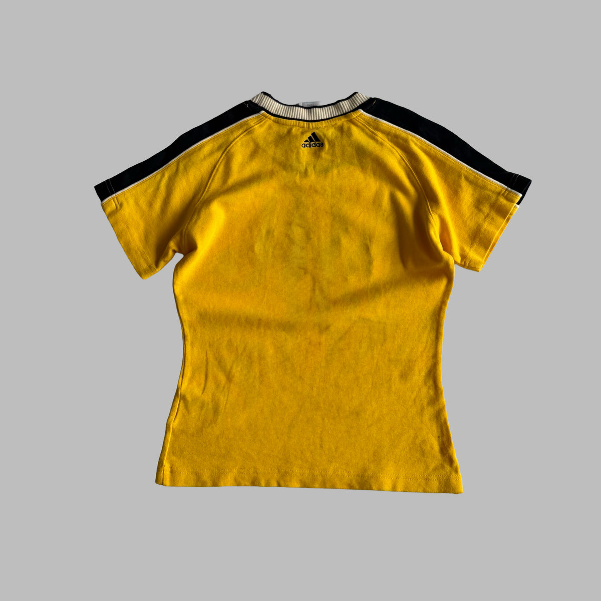 Y2K Adidas Spell Out Baby Tee - M