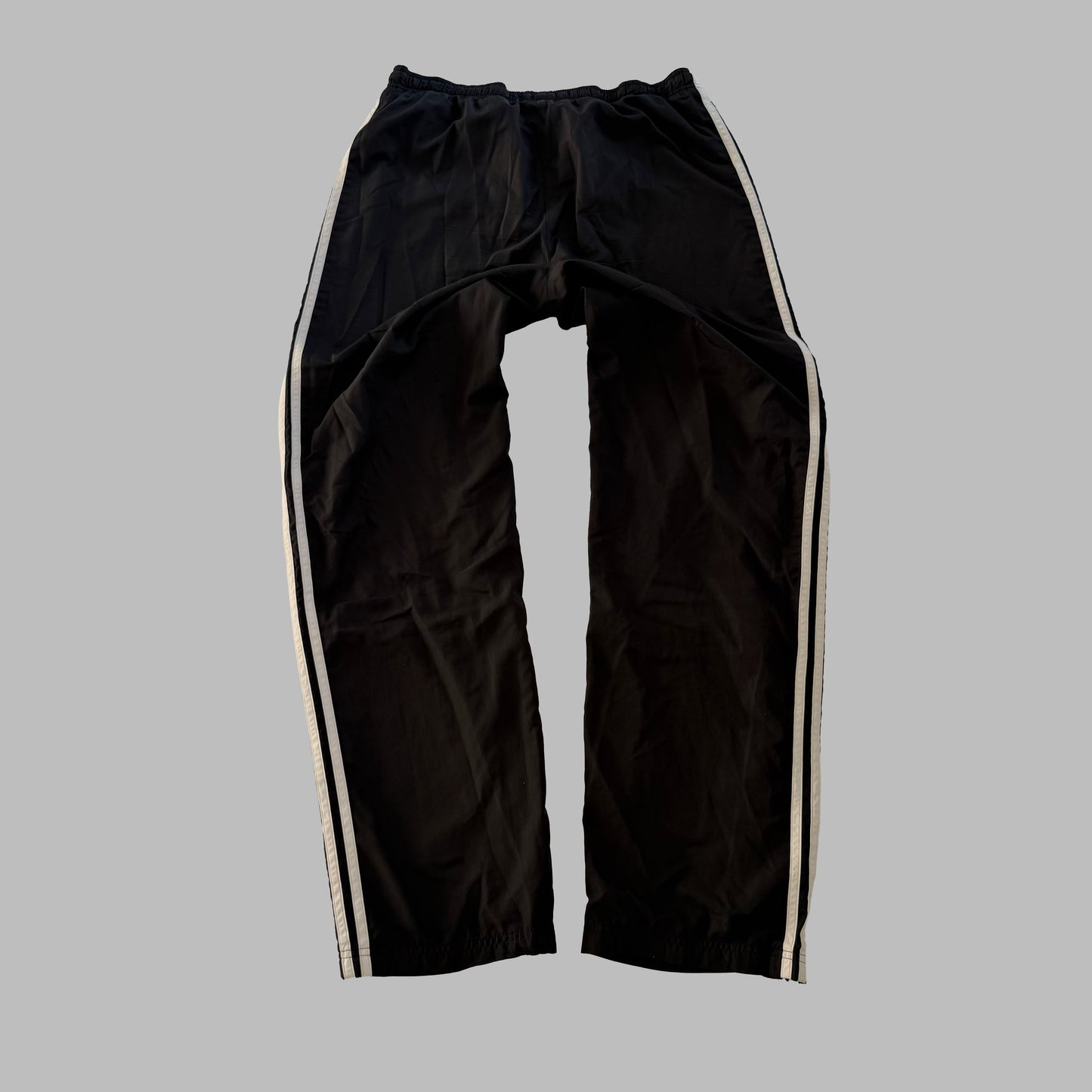 Y2K Adidas Three Stripe Straight Leg Track Pants - M