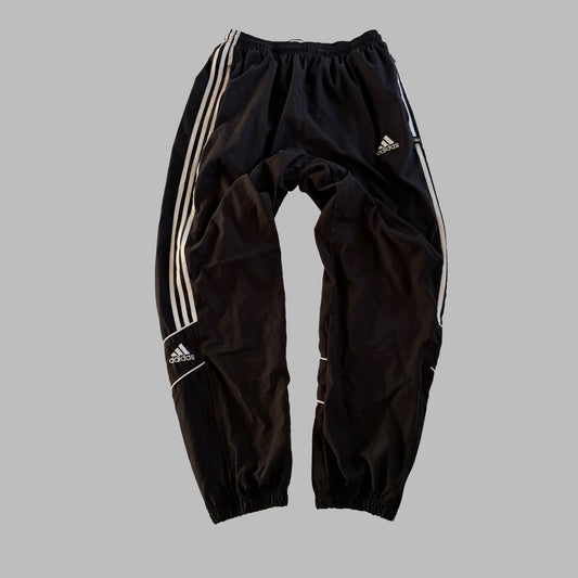 90s Adidas Three Stripe Baggy Track Pants - M