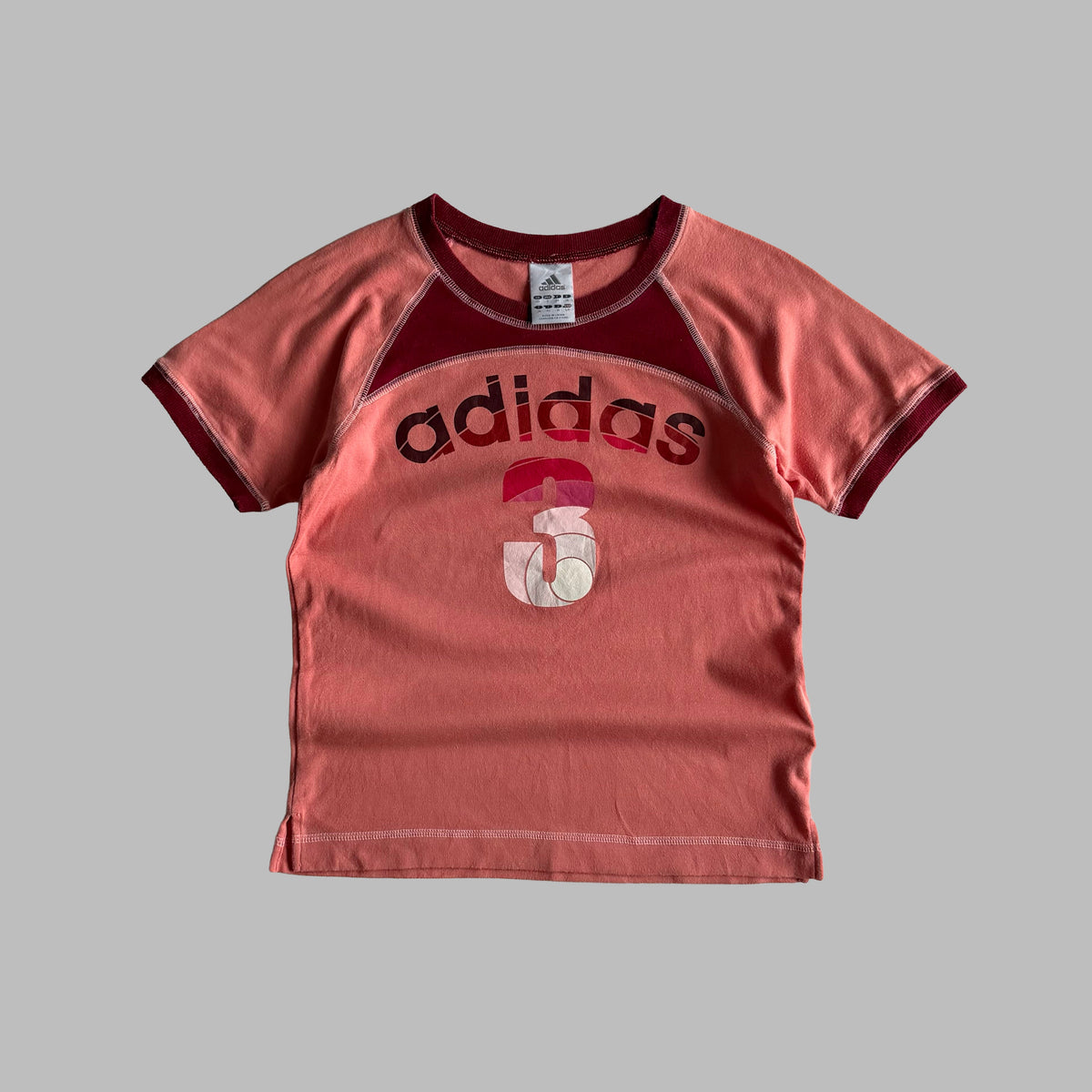 Y2K Adidas Apell Out Printed Baby Tee - S