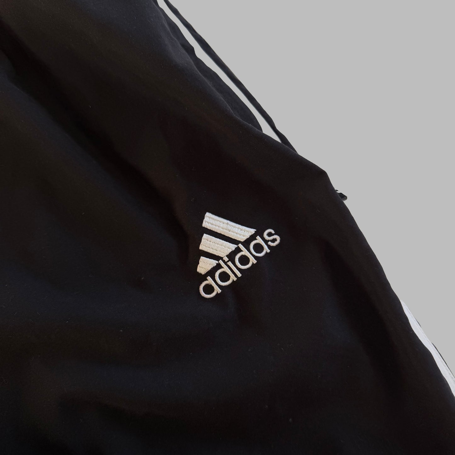 90s Adidas Three Stripe Baggy Track Pants - M