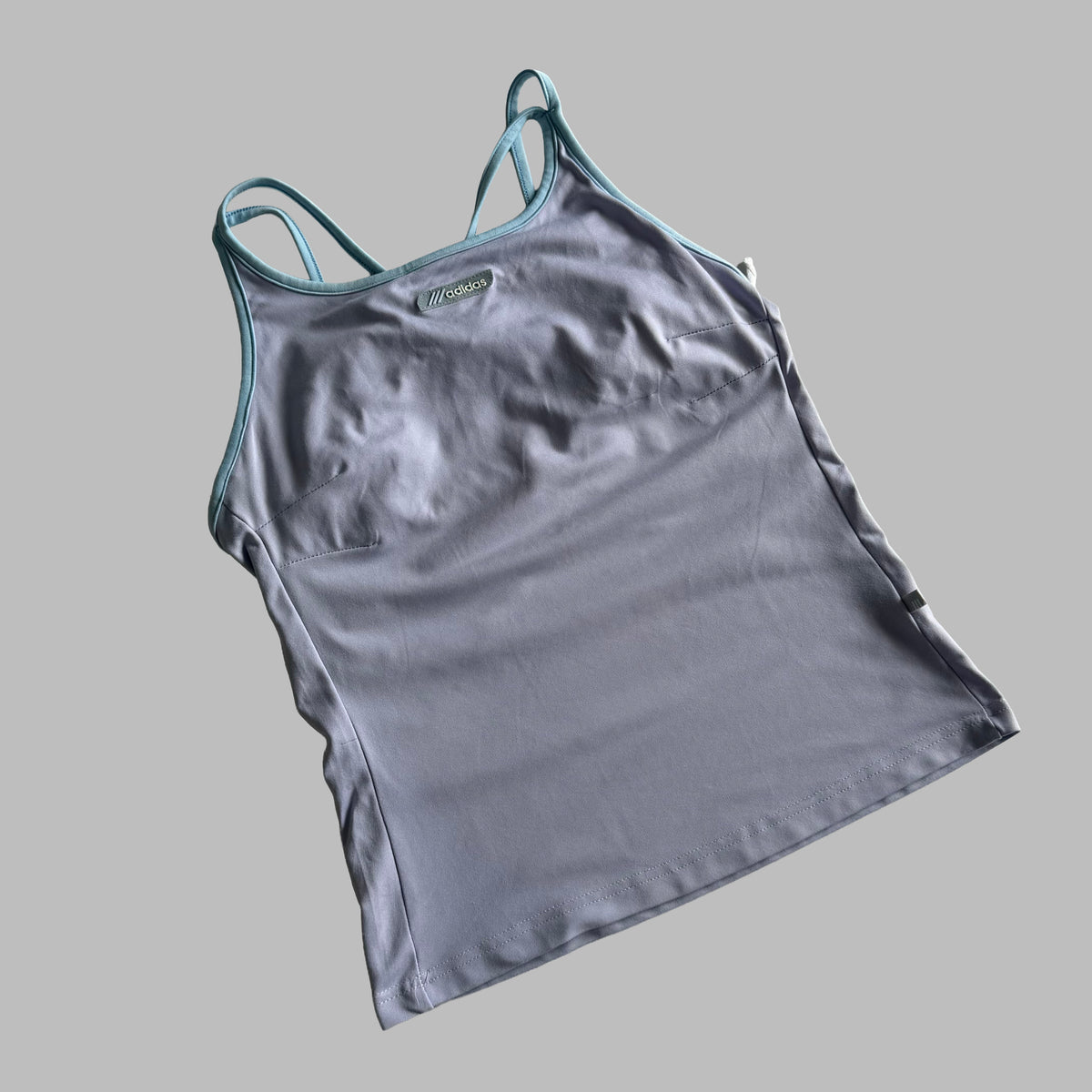 Y2K Adidas Cross Back Activewear Tank - L