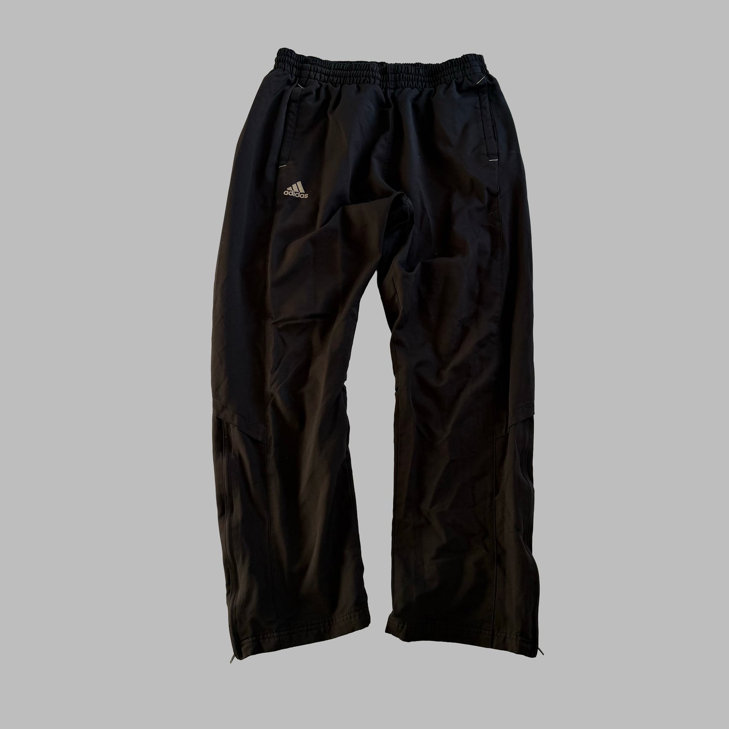 Y2K Adidas Minimal Wide Leg Track Pants - S