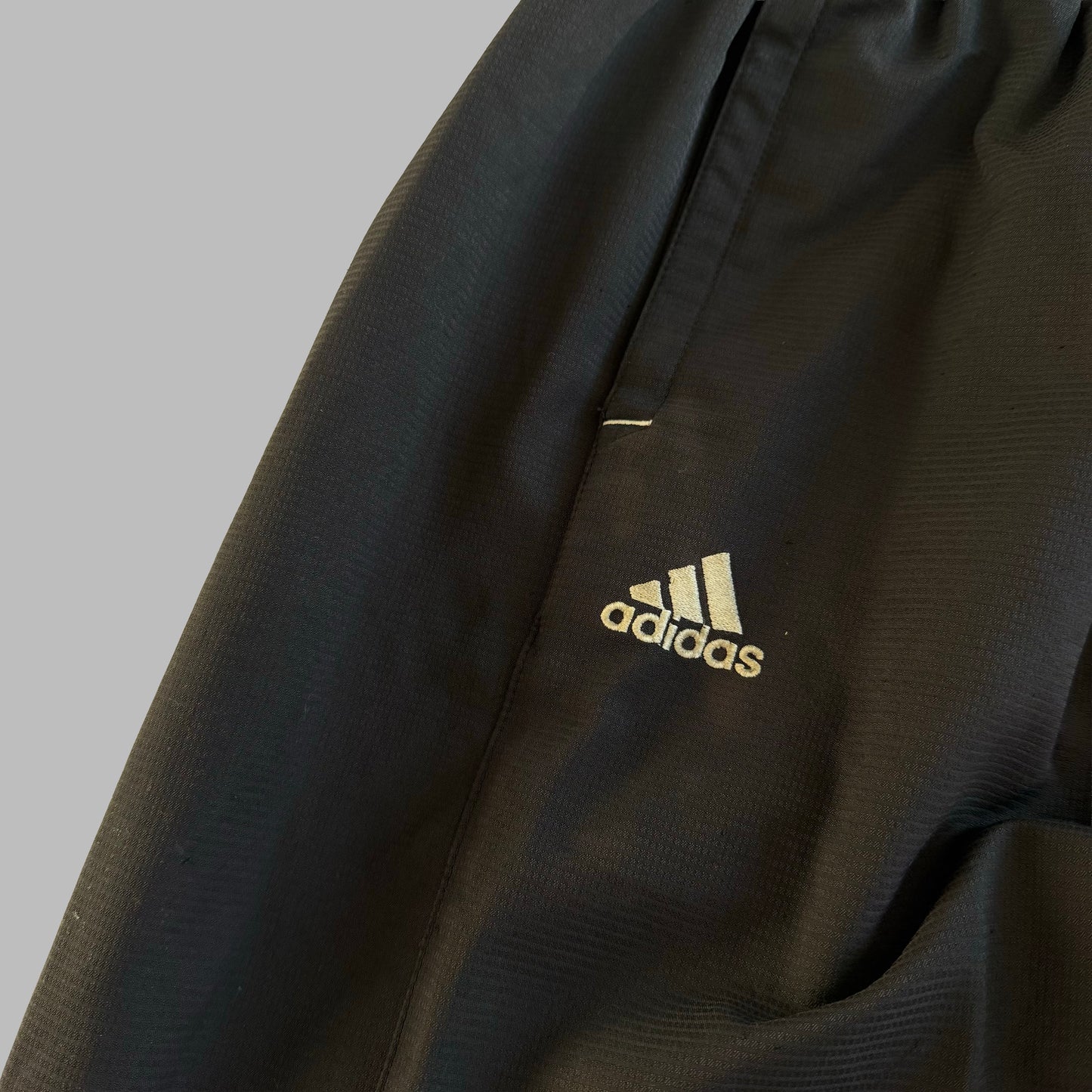 Y2K Adidas Minimal Wide Leg Track Pants - S